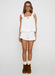 Santabelle Frill Shorts White