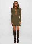 Dejonge Ring Mini Dress Olive