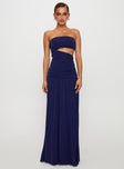 Grandeur Strapless Maxi Dress Navy