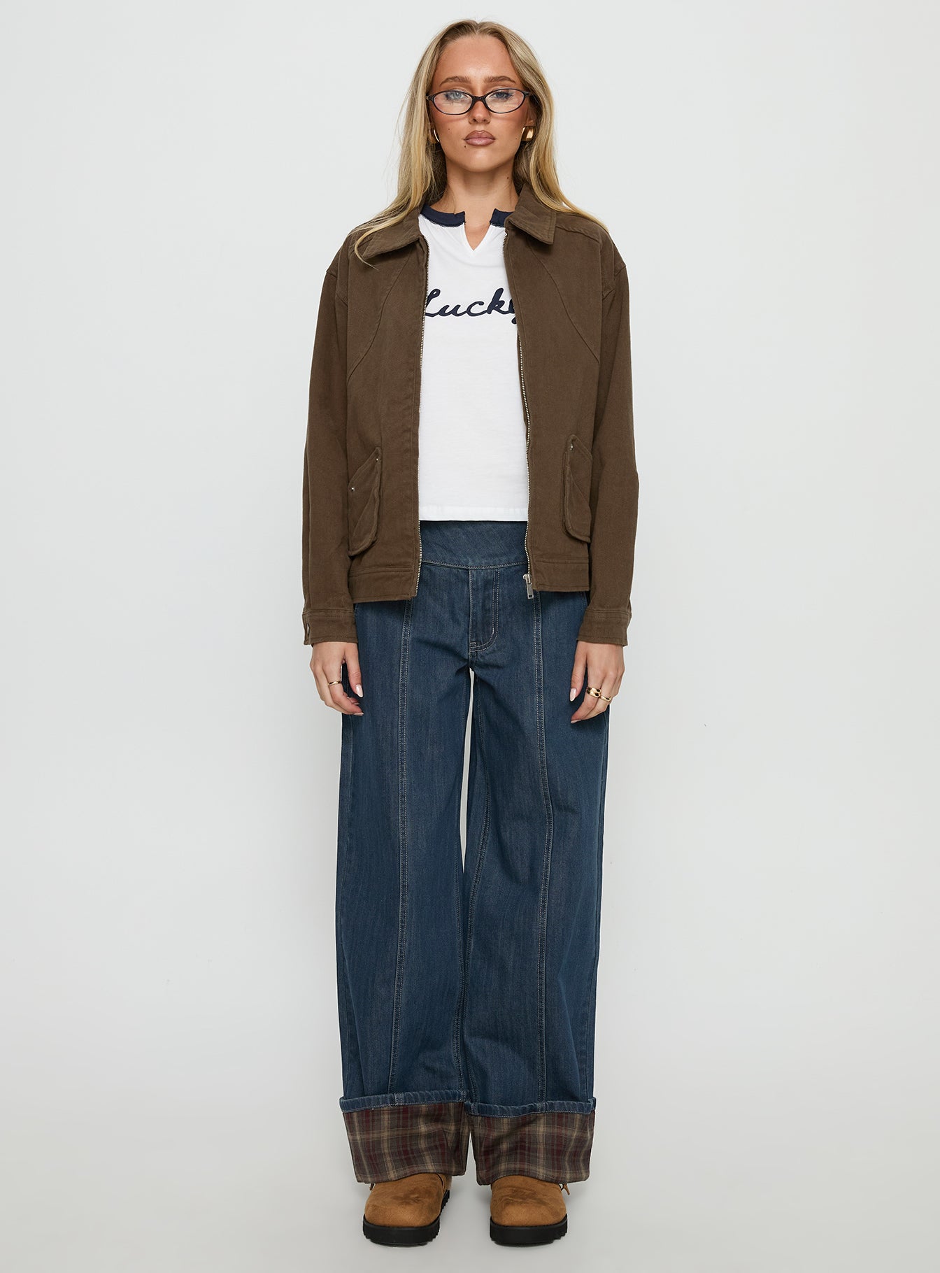 Nelsie Collared Oversized Jacket Green