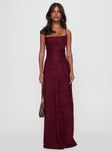 Celena Maxi Dress Burgundy