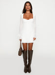 Dalzine Long Sleeve Mini Dress White