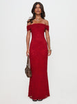 Allured Strapless Maxi Dress Burgundy