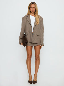 Deane Blazer Brown Check