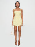 South Of France Mini Dress Yellow Petite