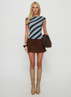 Nova Top Retro Stripe Blue