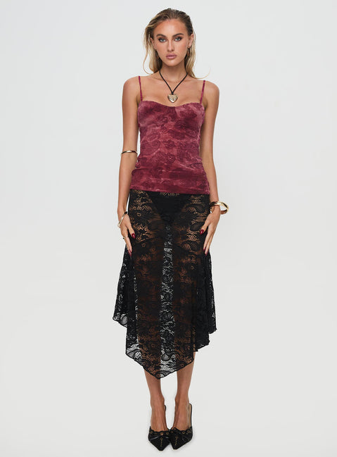 front view of model wearing Princess Polly Solora Top Pink Sleeveless Sweetheart 