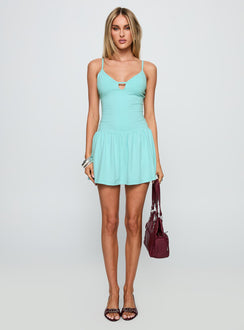 Win Me Over Playsuit Blue