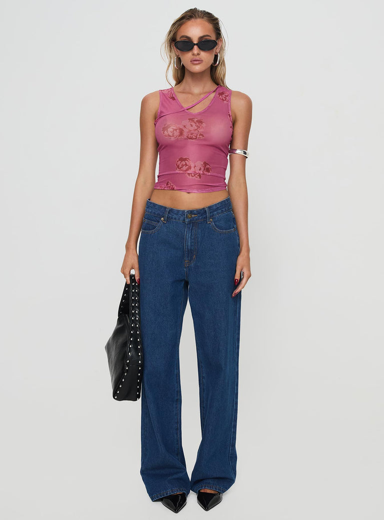 Dangelio Mesh Top Pink