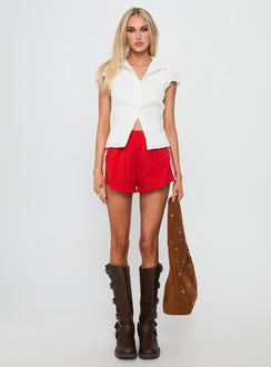 Borderline Track Short Red / White
