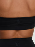 Return Serve Halter Active Top Black