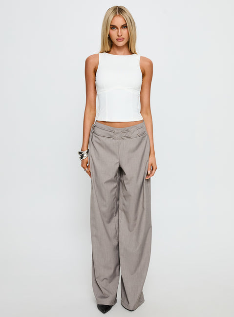 Georgetta Bust Detail Cami Top White