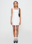 Weavery Mini Dress White