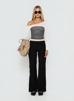 Jordanna Belted Straight Trousers Black