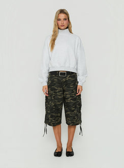 Anyya Funnel Neck Crew Jumper Grey Marle