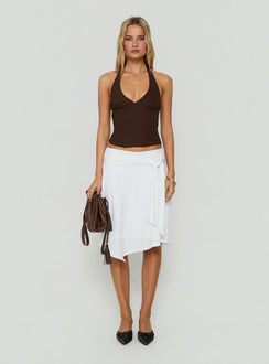 Sherah Halter Neck Korsett-Top Braun