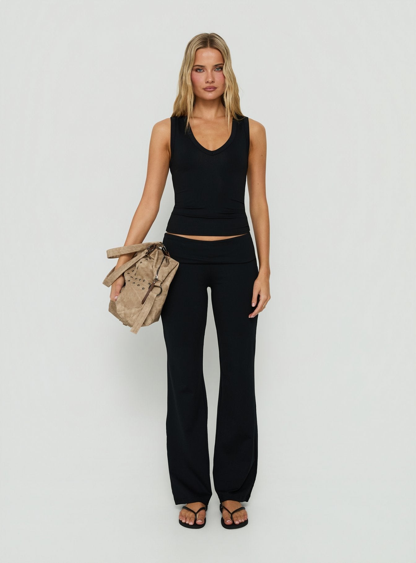 Daily Define Thick Strap Tank Top Black
