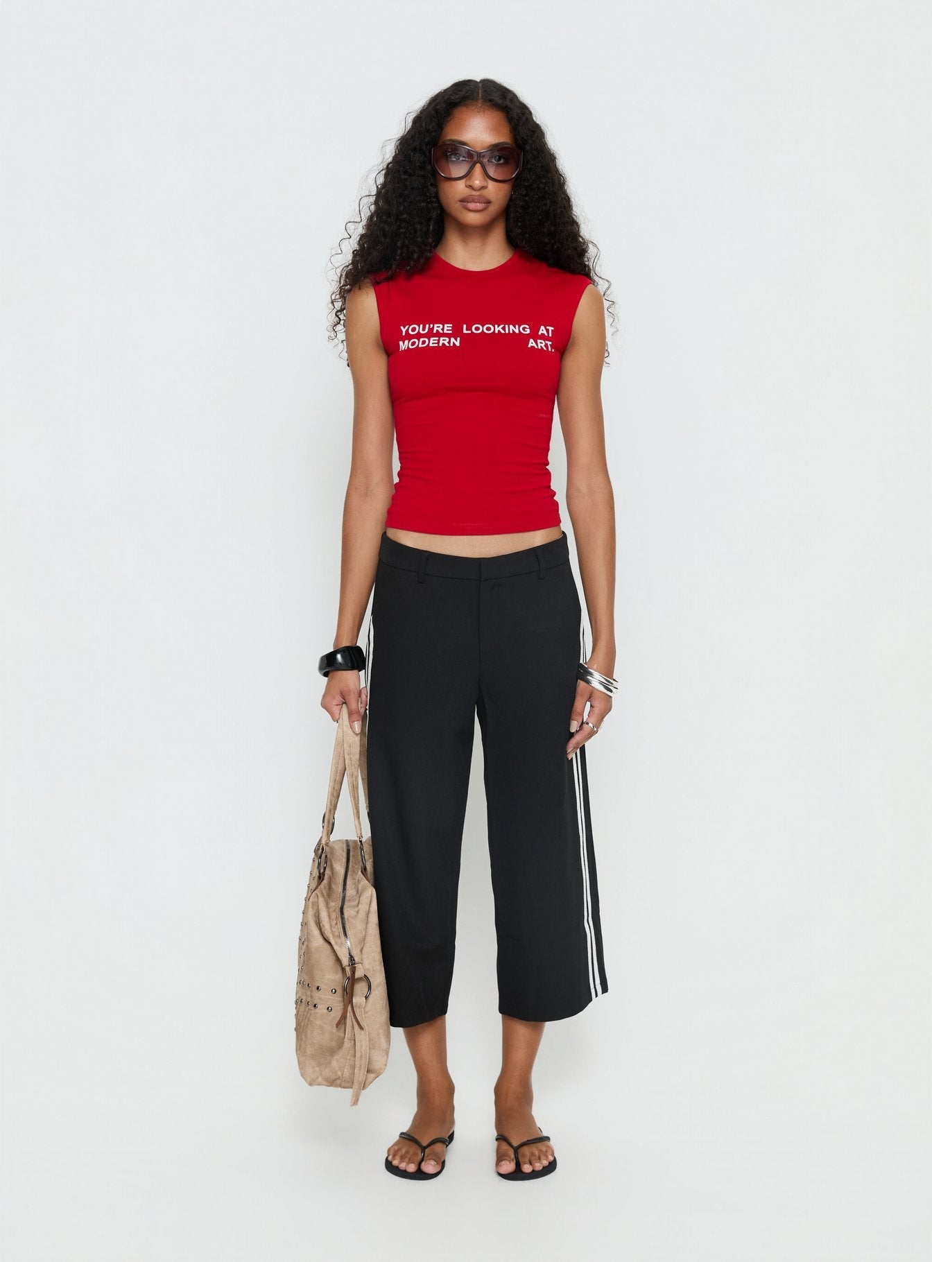 Genesis Capri Pants Noir | Princess Polly