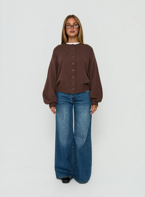 Edern Strickjacke Schoko