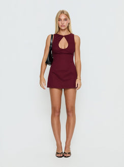 Etiquette Playsuit Burgundy