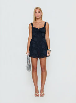 Mcbeath Mini Dress Navy Burnout