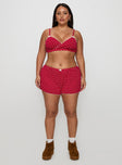 Slumber Pointelle Sleep Bralette Red Curve