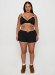 Slumber Jersey Sleep Bralette Black Curve