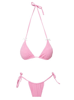 Jenner Triangle Anglaise Bikini Top Bubblegum Pink
