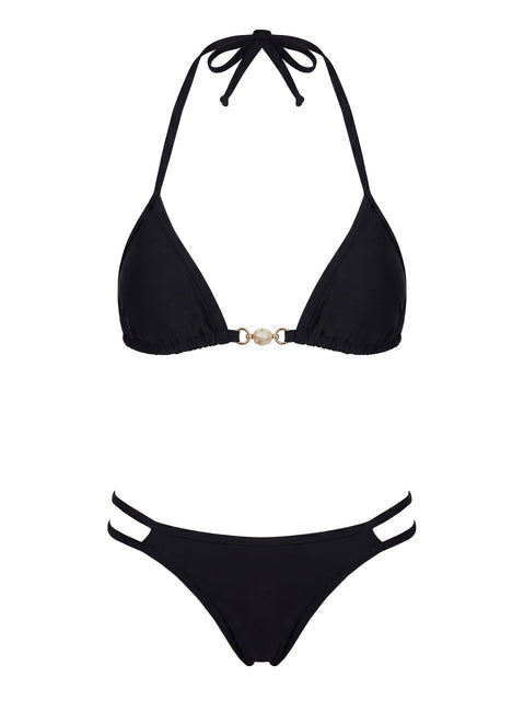 Maurita Double Strap Bikini Bottoms Black