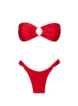 Janea Bandeau Bikini Top Red