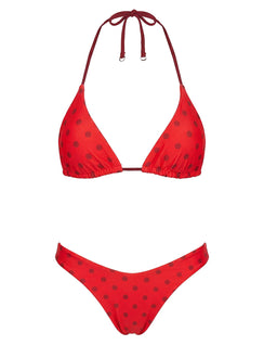 Jenner Reversible Bikini Bottom Red Polka