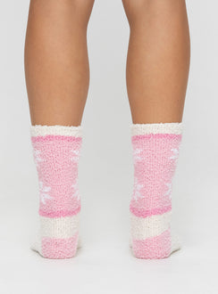 Fluffy sock pack Pack of two, graphic print
