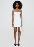 Bow Me Up Mini Dress White