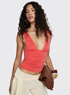 Sublime Ruched Top Orange
