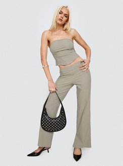 Passionette Strapless Top Olive