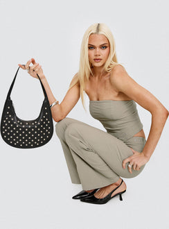 side view of model wearing Princess Polly Passionette Pants Olive 