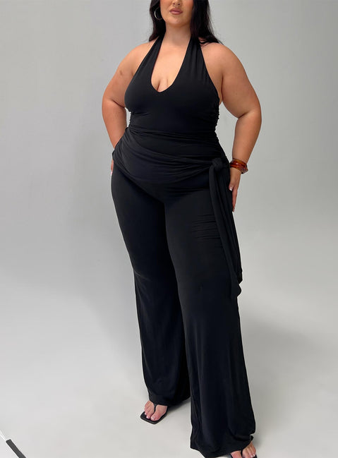 Enchantress Wide Leg Jumpsuit Black Curve