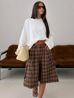 Settle Down Long Sleeve V Neck Top White