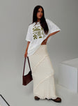 Incandescent Maxi Skirt Cream