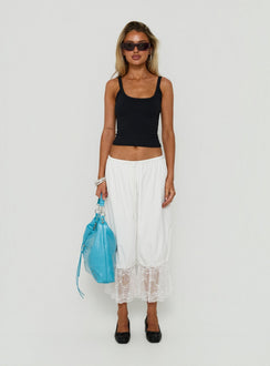 Daiana Lace Culotte Trousers Cream