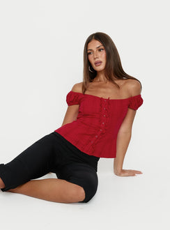 Gysella Off Shoulder Web-Top Rot