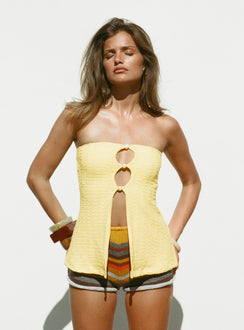 Lost Souls Strapless Cut Out Top Lemon