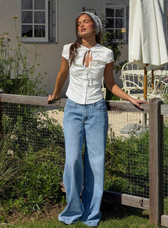 Ramos Low Rise Jeans in Hellblau