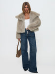 Wayland Faux Fur Jacket Grey