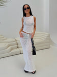 Auralia Knit Maxi Skirt White