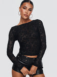 Martine Sheer Top Black