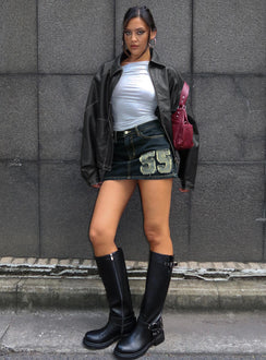 Jaxton Faux Leather Jacket Black