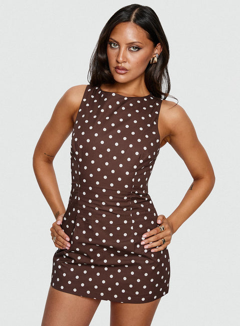 Yumiko Romper Brown Polka