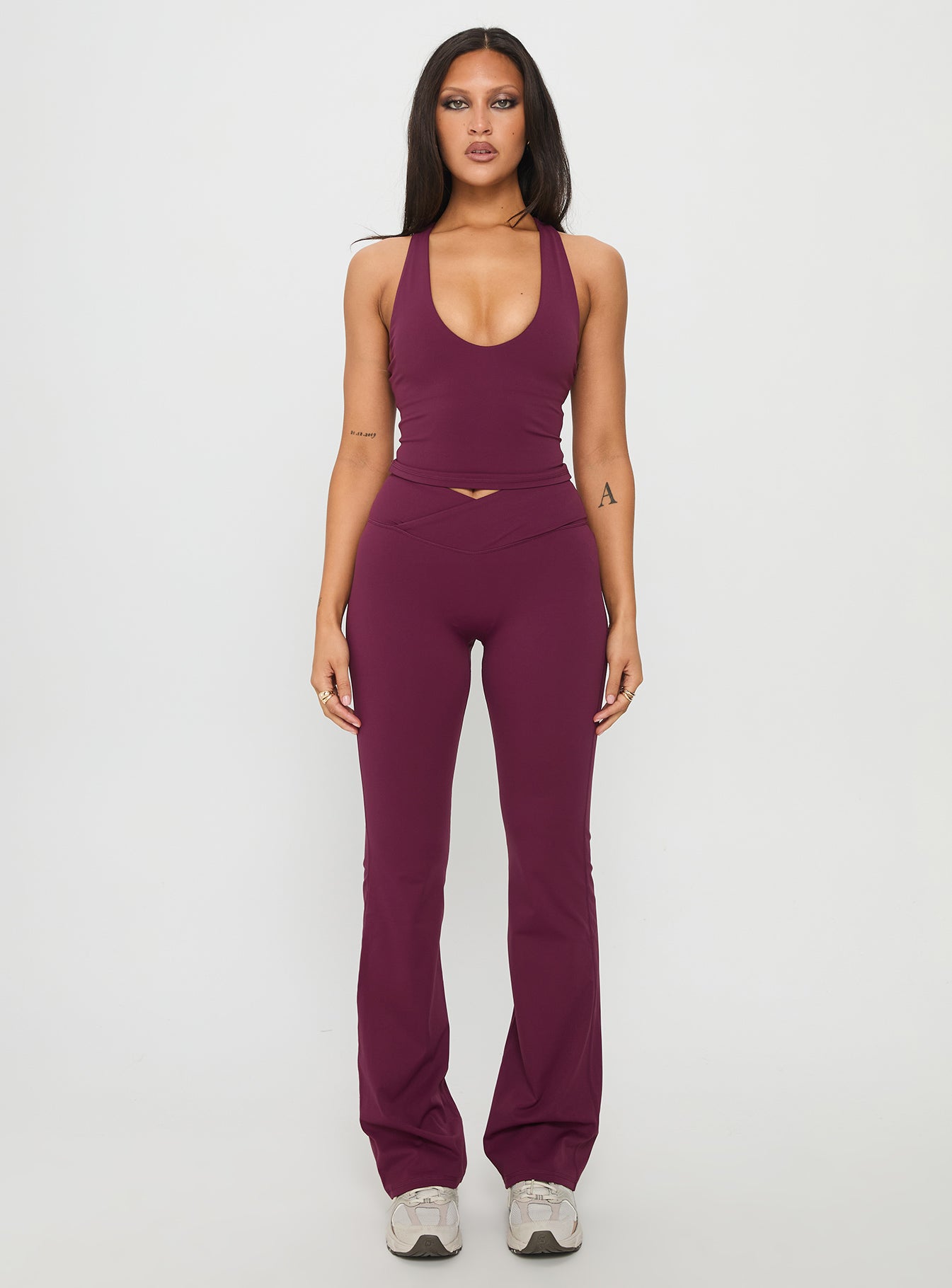 Sunday Session Active Flare Leg Pant Plum