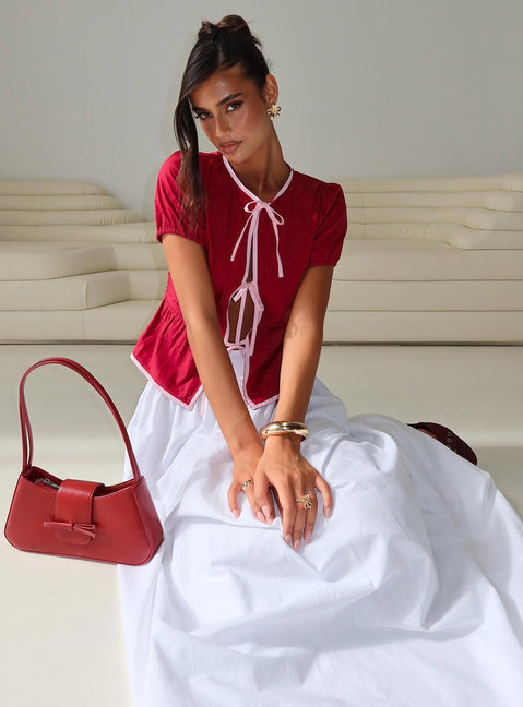 Valerio Maxi Skirt White